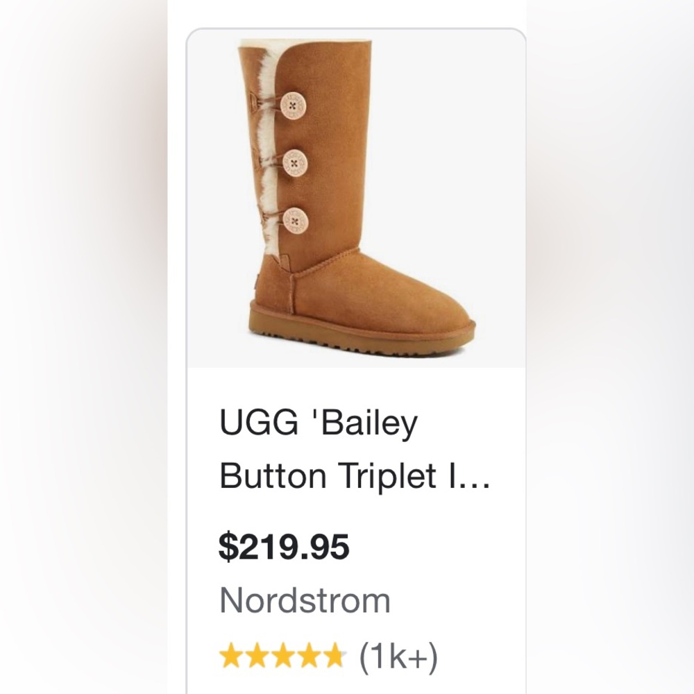 UGG Bailey button triplet boot size 9